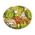 thumbnail image 2 of Xecao's Tropical Summer Fruit Print Stool Covers offer stylish, washable protection for PU round bar stools, perfect for home or commercial use., 2 of 7