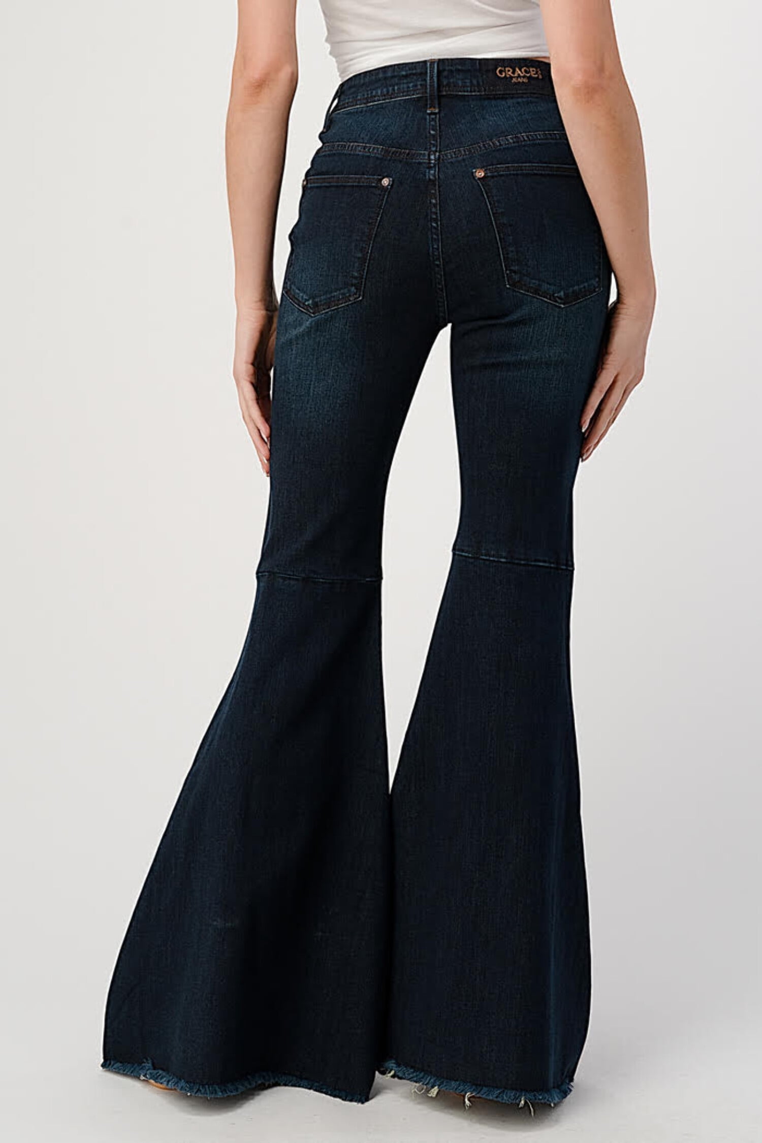 J-grace Steer Head Embroidery Mid Rise Bootcut Jeans