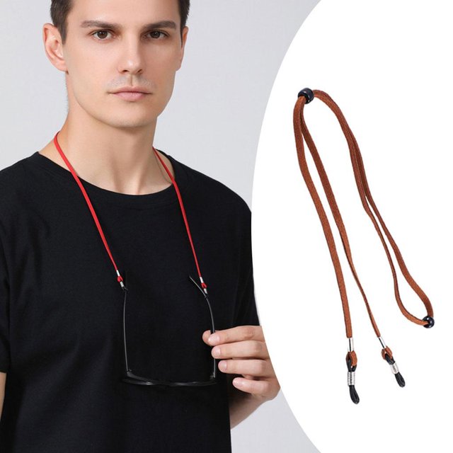 maskred Sangle de Lunettes Universelle Extensible Antidérapante pour Sport Brun Foncé 26.77 Pouces 1Set