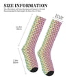 thumbnail image 2 of Lsque Rainbow Peacock Feathers Pattern Sport Compression Socks for Men & Women 15-20 mmHg Knee High Nurse Pregnant Running Medical and Travel Athletic, 2 of 6