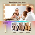thumbnail image 2 of Afuhokles Fluted Vanity Desk with Lighted Mirror and Charging Station, Makeup Vanity with Shelves and 6 Drawers for Bedroom, Oak, 2 of 9