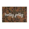 thumbnail image 2 of Holly Jolly Pattern Welcome Mat, Winter Decor Doormat, 16X24 Inch Outdoor Rug For Front Door Porch Christmas And Holiday Season, 2 of 6