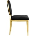 thumbnail image 3 of Meridian Furniture Carousel Black Velvet Dining Chair (Set of 2), 3 of 9