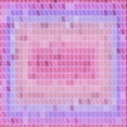 thumbnail image 1 of Ahgly Company Machine Washable Indoor Square Transitional Pastel Purple Pink Area Rugs, 4' Square, 1 of 7