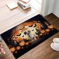 thumbnail image 2 of Mummy Dachshund Happy Halloween with Pumpkins Bats Spooky Fun Doormat Wiener Dog Lover Gifts Idea Indoor Outdoor Welcome Mat - 00019, 2 of 5