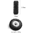 thumbnail image 4 of 4Pcs Métal 110mm Beadlock Roue Pneu pour /10 Courte Course Camion ARRMA SENTON 10 Trous Ronds, Blanc, 4 of 6