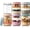 6 pack-16 oz, variant on 4-Pack 16oz Overnight Oats Containers with , Wide Mouth Glass Mason Jars with Airtight ,  Glass  Storage Containers for Yogurt,  Pudding, Salad, and Pickles