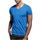 thumbnail image 1 of Blusas y camisas de manga corta con cuello en V para hombre, blusa informal de verano a la moda de color liso con bolsillos y manga corta con cuello en V para hombre, 1 of 7