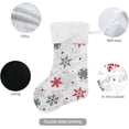 thumbnail image 3 of Coolnut Christmas Stockings 2 Pack Christmas Snowflakes Xmas Stockings 17.7 inch Fireplace Hanging Stockings for Family Christmas Decoration, 3 of 6