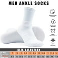 thumbnail image 6 of LWFBDTK Men’s Ankle Socks, Low Cut Breathable Cushioned Casual Socks, 6/12 Pairs White (Size 9.5-14.5), 6 of 6