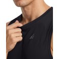 thumbnail image 4 of NY Threads 3 Pack Breathable Mesh Mens Tank Top Workout Muscle Shirts for Running, X-Large, Black/Light Grey/White, 4 of 7