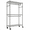 Chrome, variant on Heavy Duty Closet Garment Rack,3-Tier Adjustable Metal Freestanding Clothes Rack with 2 Rods and Side Hooks,Wheels,15.7" D x 29.5" W x 74.5" H,Black