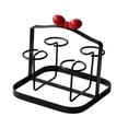 thumbnail image 2 of Taza de secado de taza de botella Soporte de tazas 4 Organizador de gancho de gancho resistente para limpiar la encimera de encimeras Tazas de tazas Negro Rojo, 2 of 8