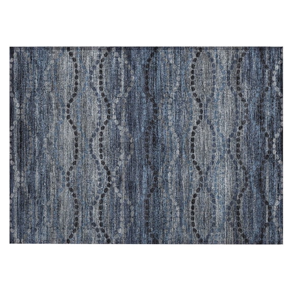 Dalyn Rugs Machine Washable Indoor/Outdoor Chantille ACN2031 Navy 1'8" x 2'6" Rug