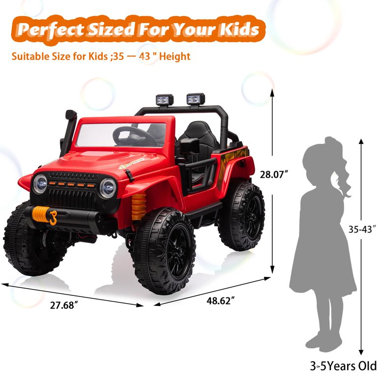 Juiluna Electric Kids 24 V Powered Ride-Ons, Red, 63.8 lb