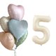 thumbnail image 3 of 7/10 piezas de globo de corazón rosa azul neblina de 18 pulgadas, globo gigante de aluminio con número crema de 40 pulgadas, decoración para fiesta de cumpleaños de niñas, baby shower, 3 of 5
