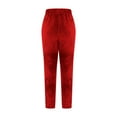 thumbnail image 5 of Fuzzy Fleece Pants for Women Winter Casual Loose Plush Pajama Pants Solid Color Plus Size Sleepwear Stretch High Waist Sweatpants, 5 of 6