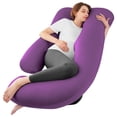 thumbnail image 1 of Almohada de embarazo Sasttie en forma de U con enfriamiento 145x70 cm Morado, 1 of 7