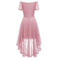 thumbnail image 4 of WEAIXIMIUNG Robes d'Invité de Mariage Tendance pour Femmes Printemps 2024 Grande Taille Robe Épaules Dénudées Haute Basse Ligne A Robe de Cocktail de Mariage Rouge s, 4 of 4