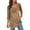 Brown, variant on Women Tunic Tops Summer 3/4 Length Sleeve Blouses Casual V Neck Shirt Fashion Loose Tops