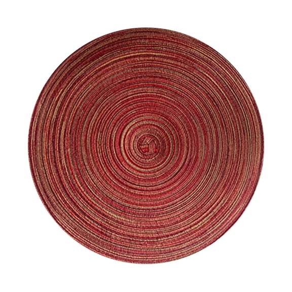 4 Pcs Round Braided Placemats, 15" Woven Braided Place Mats, Rustic Table Decors, Heat Resistant Placemats, Washable Circle Table Mats, Dining Table Protectors, Hand Weave Table Linens
