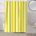thumbnail image 5 of Fabric Shower Curtain, Yellow and White Striped Geometric Shower Curtains with 12 Hooks Waterproof Machine Washable Bath Curtains for Bathroom, 48x 72in, 5 of 6