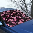 thumbnail image 3 of FOR U DESIGNS Cherry Blossom Print Windshield Snow Cover for Cars, All-Weather Vehicle Windproof Winter Frost and Ice Removal Sunshade Front Window Automotive Covers Fit for Trucks, Vans, 3 of 6