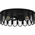 thumbnail image 2 of Quoizel Vera 3-Light Matte Black Flush Mount, 2 of 7