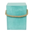 thumbnail image 6 of DecMode 15"W, 18"H Fiber clay Contemporary Outdoor Accent Table, Aquamarine, 1-Piece, 6 of 7