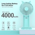 thumbnail image 1 of 2024 Mini Usb Handheld Fan Battery Operated, 4000mah Hand Held Rechargeable Small Quiet, 1 of 5