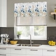 thumbnail image 4 of Blue Spring Floral Curtain Valances for Windows, Kitchen Valance Window Treatments Panel 2 Pack, Watercolor Blooming Summer Botanical Rod Pocket Short Curtains for Bathroom Bedroom 42 x 18 Inch, 4 of 8