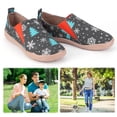 thumbnail image 1 of Zapatos Cómodos para Barcos Informales Lona Mocasines Navideños Mujer Antideslizantes Transpirables Punta Redonda Viajes Al Aire Libre, 1 of 9