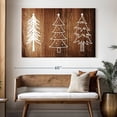 thumbnail image 3 of Elephant Stock Minimalist Christmas Wall Art - Horizontal Canvas Wall Art - Living Room Wall Decor - Holiday Canvas - Brown And White Decor - 51" x 34", 3 of 8