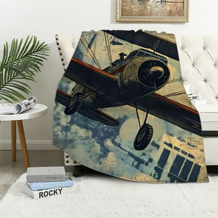 Orinice Dieselpunk Star Plane Warm Lightweight Blanket Soft Fleece Blankets All Seasons Gifts 40x50in
