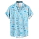 thumbnail image 2 of Mens Casual Manga Corta Botón Abajo Camisas Impresas Turndown Cuello Blusa, Top de Moda de Verano para el Uso Diario, 2 of 6