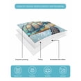 thumbnail image 5 of Coastal Sea Turtle Summer Quilt Set Twin Size,Soft Quilted Bedding Set with 2 Pillow Shams,Vintage Teal Nautical Beach Botanical Lightweight All Season Bedspread Coverlet for Bedroom 68"x86", 5 of 6