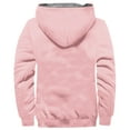 thumbnail image 4 of Winter Brilliant Fleece Jacket for Men with Hoodie Men's Winter Long Sleeved Cardigan Pockets Warm Plush Hooded Jacket Fleece Sweater Coat Heavy Weight Pink XL, 4 of 5