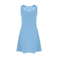 thumbnail image 6 of XXWXYD Girls Sleeveless Tennis Dress A-Line Racerback Workout Dress, Athletic Dress for School Sports Performance, Quick -Dry Sporty Dresses Active Outfits for Girls, 6 of 7