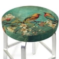 thumbnail image 3 of Susaid Retro Birds Print Elastic Bar Stool Cover Personalized Washable Stool Cover for Barbershop Home Bar Kitchen-12 inch, 3 of 7