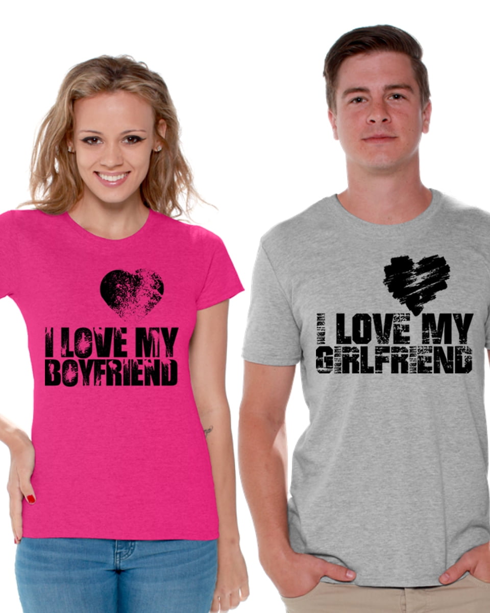 Awkward Styles Couple Shirts I Love My Boyfriend I Love My Girlfriend