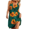 thumbnail image 2 of QUNYINEY Sleeveless Women's Dresses Casual Floral A-Line Dress Beach Crew Neck Mini Sundress, 2 of 5
