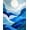 Blue, Pattern 7, variant on ODIKA 4'x6' Machine Washable Non-Slip Area Rug, Azure Marble Vein Indoor Throw High Traffic Rug, Blue, 217596