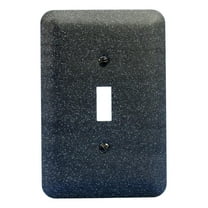 Leviton 89301-GBL Jumbo Toggle Switch Wallplate Metal Switchplate, Black Granite Finish