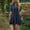 Dresses-263Navy, variant on Gamivast Linen Shirt Dress for Women A Line Flowy Short Sleeve Lapel Button Down Mini Dresses Tiered Ruffle Hem Tunic Dress Solid Cotton Linen Casual Work