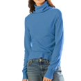 thumbnail image 2 of Mock Neck Sweaters for Women Long Sleeve Lightweight Pullover Tops Dressy Casual Knitwear for Winter 2026 Blue 2XL, 2 of 6