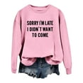 thumbnail image 4 of lnmuld Solid Color Fashion Printed Crewneck Sweatshirt Long Sleeve Casual Loose Fit Pullover Top Soft Comfortable Streetwear for Daily Wear and Outing Size:L, 4 of 5