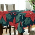 thumbnail image 5 of Yayeee Tablecloths 54" x 54" Rectangle Wrinkle Resistant Party Table Cover, Red Christmas Leaves, 5 of 8