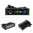 thumbnail image 1 of Peahefy 5-Fans Speed Controller CPU Temperature Sensor Computer Cooling Drive Bay Front LCD Panel, PC Fan Controller, 1 of 8