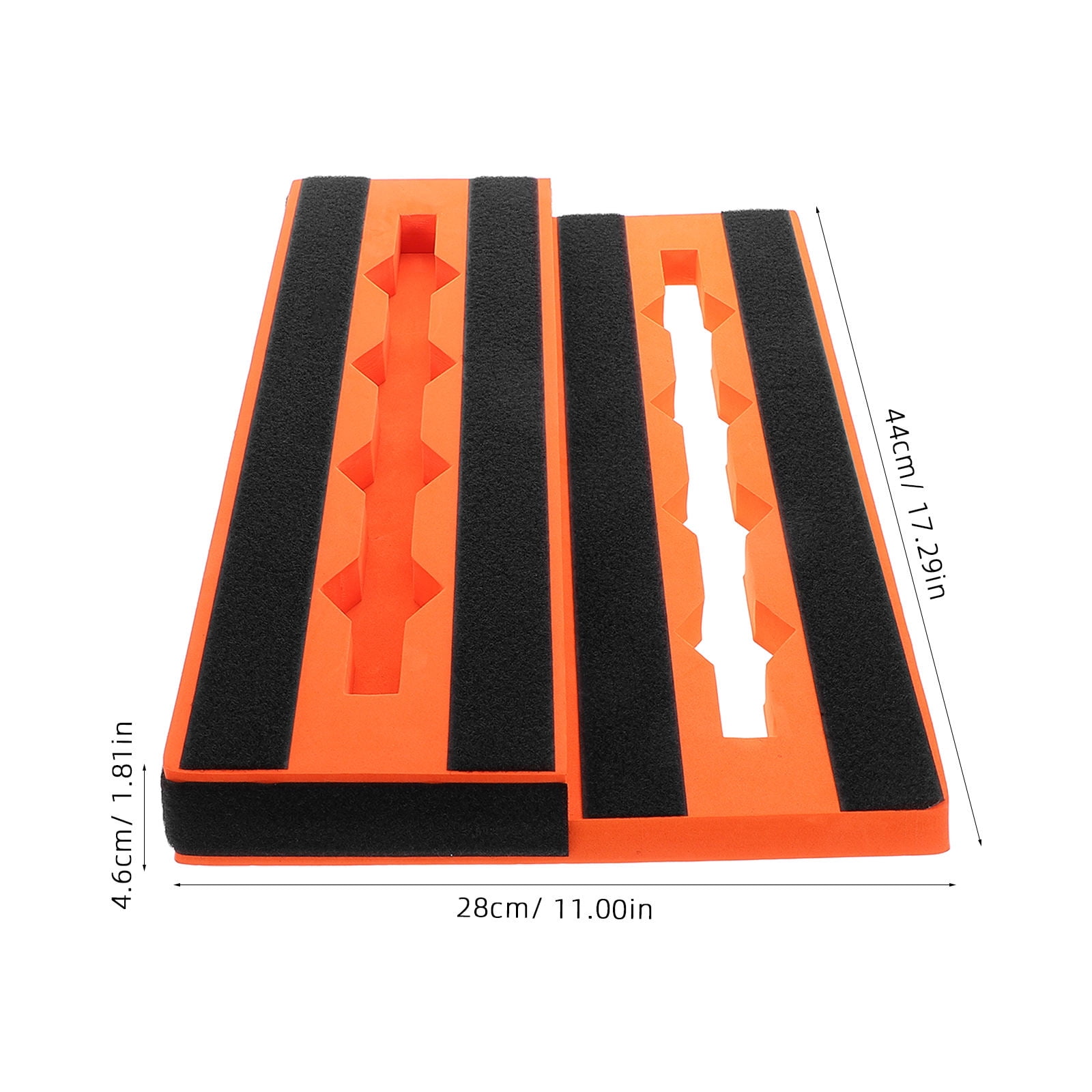 SEWOART Single Guitar Pedal Board with EVA Orange Stable Track, and Portable for Guitarists, 1 Pack