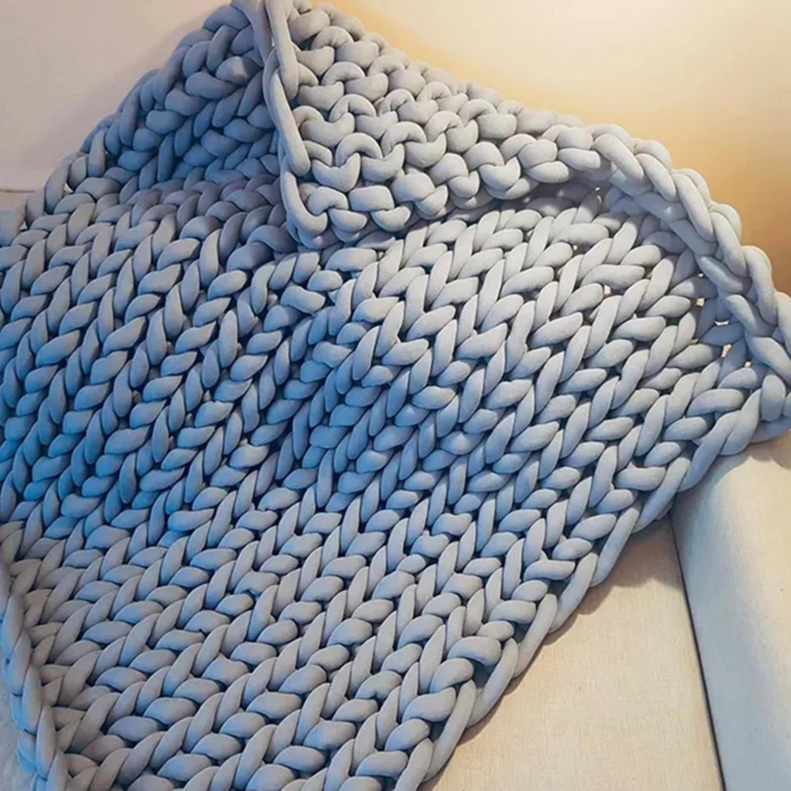 VAURAS Arm Knitting Yarn for Chunky Braided Knot Throw Blanket DIY, Soft  Extra Cotton Washable Tube